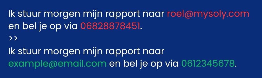 Anonymization Screenshot